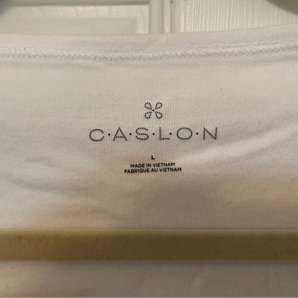 Caslon White Short Sleeve Scoop Neck Tee - Picture 8 of 8